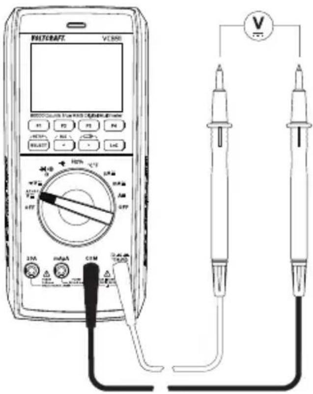 VOLTCRAFT VC891 - Gleichspannungsmessung „V“ - 1