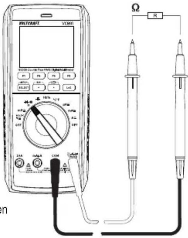 VOLTCRAFT VC891 - Meten van weerstand - 2
