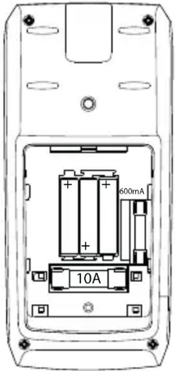VOLTCRAFT VC891 - Batterij- en zekeringvak openen - 1