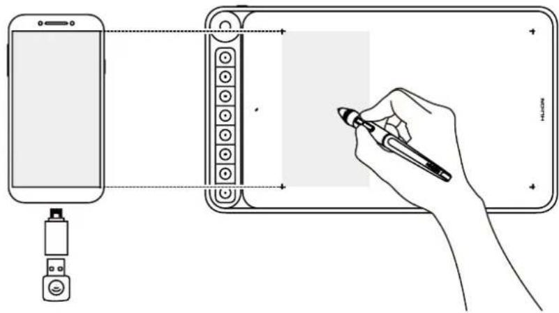 Huion Inspiroy Dial Q620M - Methode zur Verbindung von Tablets mit Android-Handys und Tablets - 1