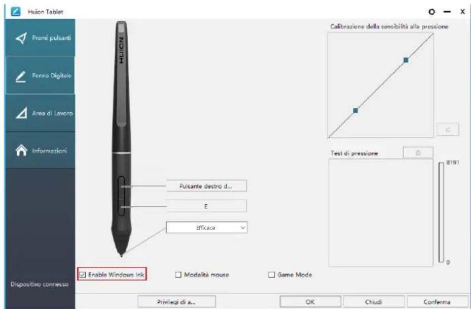 Huion Inspiroy Dial Q620M - Abilitare la funzione Windows Ink - 1