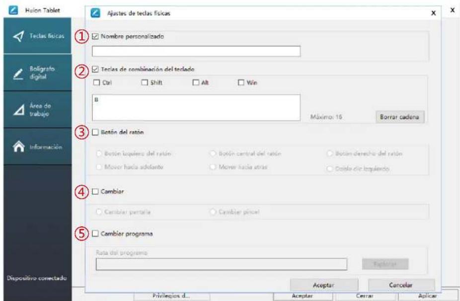 Huion Inspiroy Dial Q620M - Configuración de las Teclas Presionables - 2