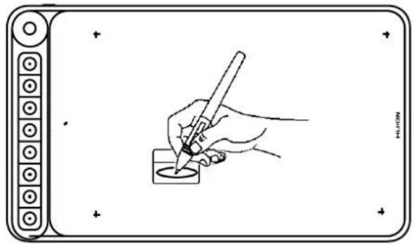 Huion Inspiroy Dial Q620M - ZeigerpositionierungPosition the cursor - 2