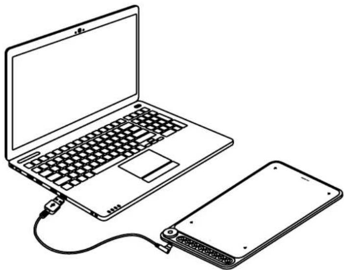Huion Inspiroy Dial Q620M - Connecting to Computer - 1
