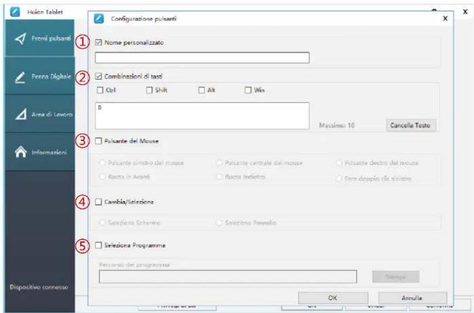 Huion Inspiroy Dial Q620M - Impostazione Funzione dei tasti a pressione - 2