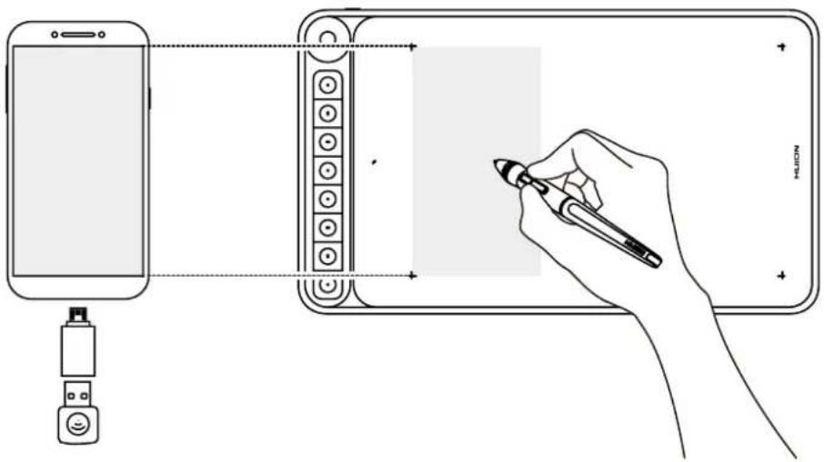 Huion Inspiroy Dial Q620M - Para conectar tableta con los teléfonos y tablets de Android - 1