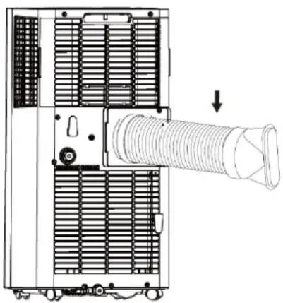 Be Cool BC14KL2101F - Installing the exhaust air hose - 1