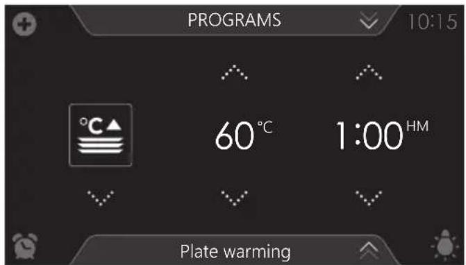 Atag ZX6685M - Selecting warming functions - 2