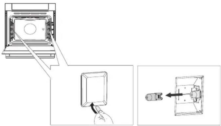 Atag ZX6685M - Replacing the oven light bulb - 4