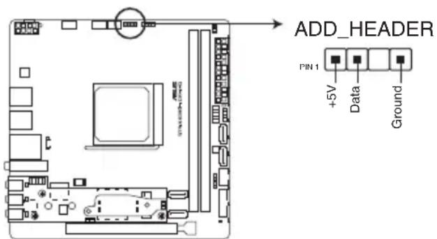 ASUS ROG STRIX B350-I GAMING - Connecteur RGB adressable (4-1 pin add\_header) - 1