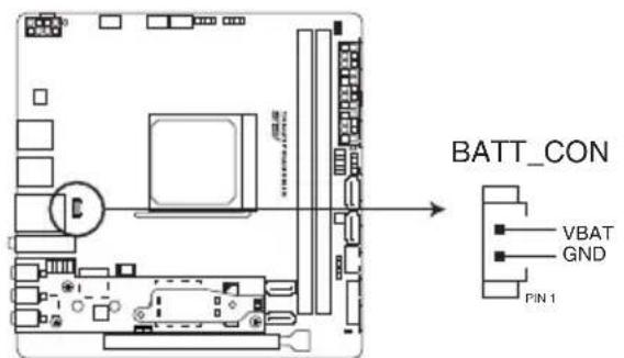 ASUS ROG STRIX B350-I GAMING - Cavalier batterie RTC (2-pin batt\_con) - 1