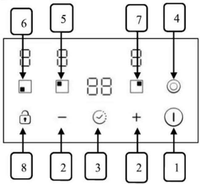 CANDY CH63DCC - Panel de control - 1