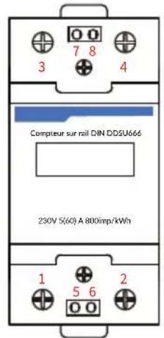 Deye SUN-5K-G05P1-EU-AM2 - Schéma de connexion du système pour le compteur CHNT - 1