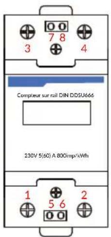 Deye SUN-5K-G05P1-EU-AM2 - Schéma de connexion du système pour le compteur eastron - 3