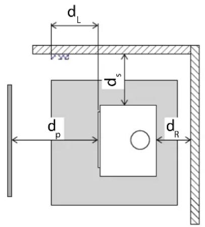 Palazzetti Ecopalex GTM80 - Distances de sécurité minimales - 2