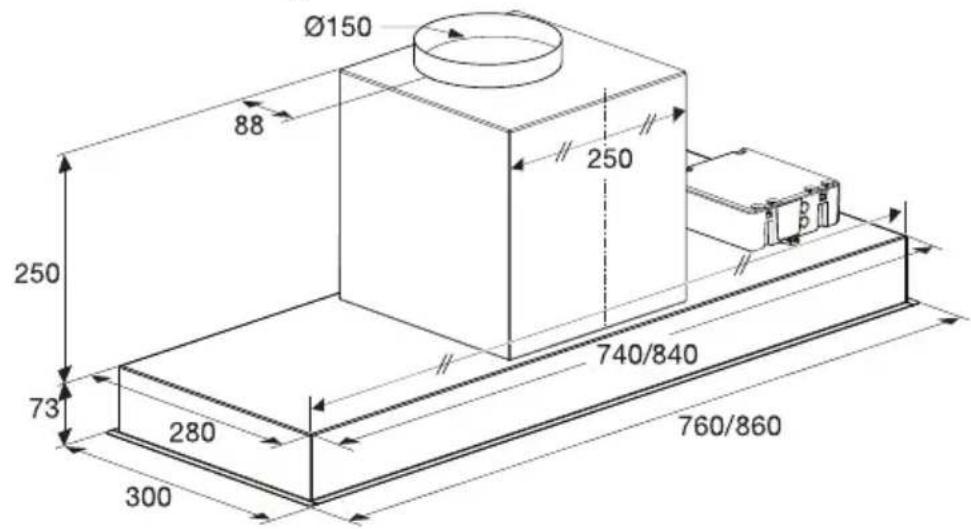 Atag WU9095MX - Toestelafmetingen - 1