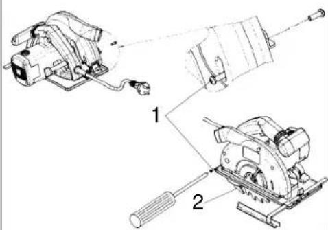 EINHELL Global HK-G 55 - Réglage de la profondeur de coupe - 3