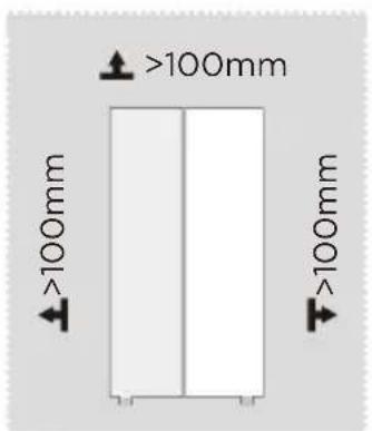 MIDEA MERS530FGE02 - Dimenzije in odmiki - 1