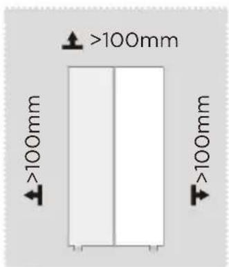MIDEA MERS530FGE02 - Dimensiuni și distanțe - 1