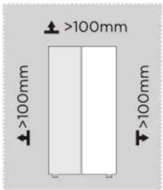 MIDEA MERS530FGE02 - Abmessungen und Abstände - 1