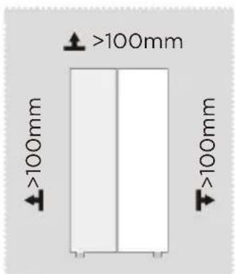 MIDEA MERS530FGE02 - Izmēri un attālumi - 1