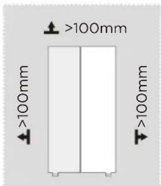 MIDEA MERS530FGE02 - Dimensions and Clearances - 1