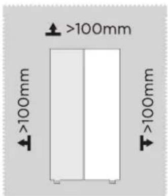 MIDEA MERS530FGE02 - Dimensioni e spazio libero - 1