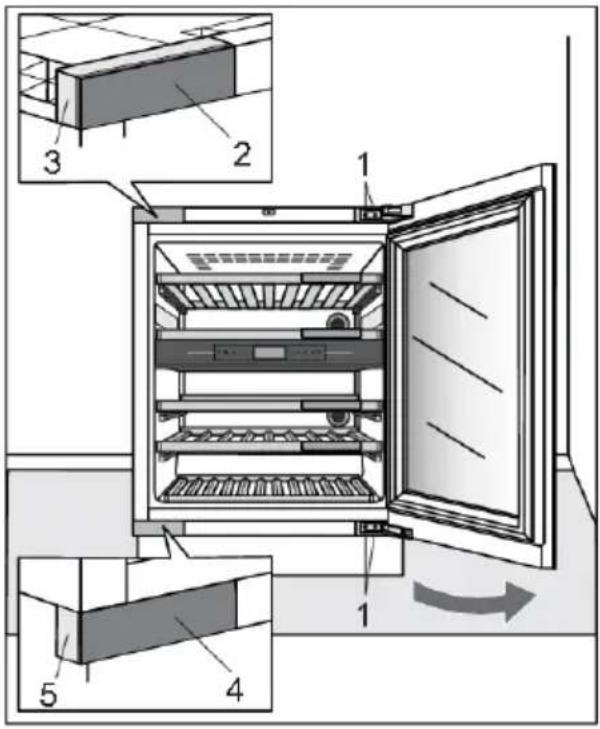 Atag KU8571K2C - Reversing the door opening direction - 1