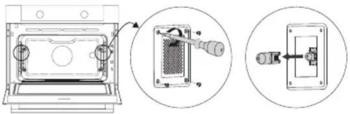 Atag CX4595C - Replacing the oven lamp - 4