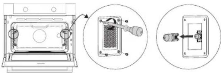Atag CX4595C - Remplacer la lampe du four - 4