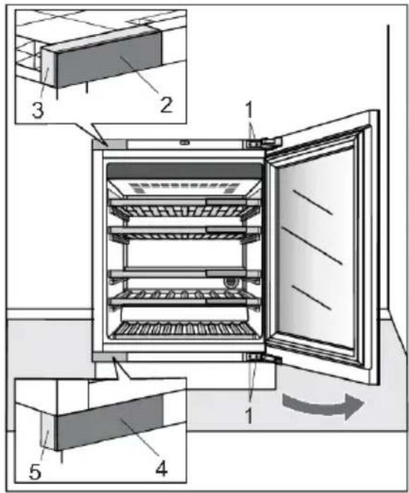 Atag KU8571K1C - Reversing the door opening direction - 1