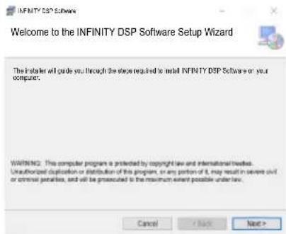 INFINITY DSP6840 - Téléchargement du logiciel de réglage depuis infinityspeakers.com - 3