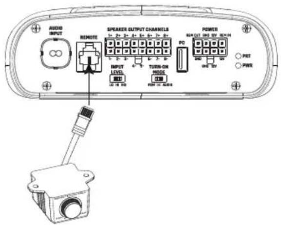 INFINITY DSP6840 - Connecting the remote bass control - 1