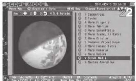 Vixen SXP2 - Appeler directement la carte de la lune - 3