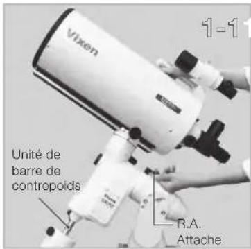 Vixen SXP2 - Utilisation d'un tube optique avec une queue d'aronde - 1
