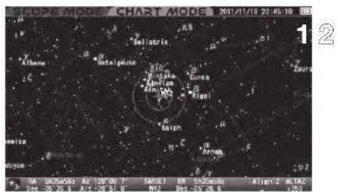 Vixen SXP2 - pointage vers un objet en mode CHART - 2