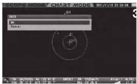 Vixen SXP2 - pointage vers un objet en mode CHART - 5