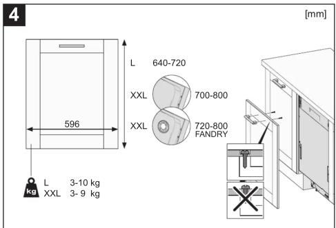 4 L 640-720 XXL 700-800 XXL 720-800 FANDRY 596 L 3-10 kg XXL 3-9 kg [kg] [mm]