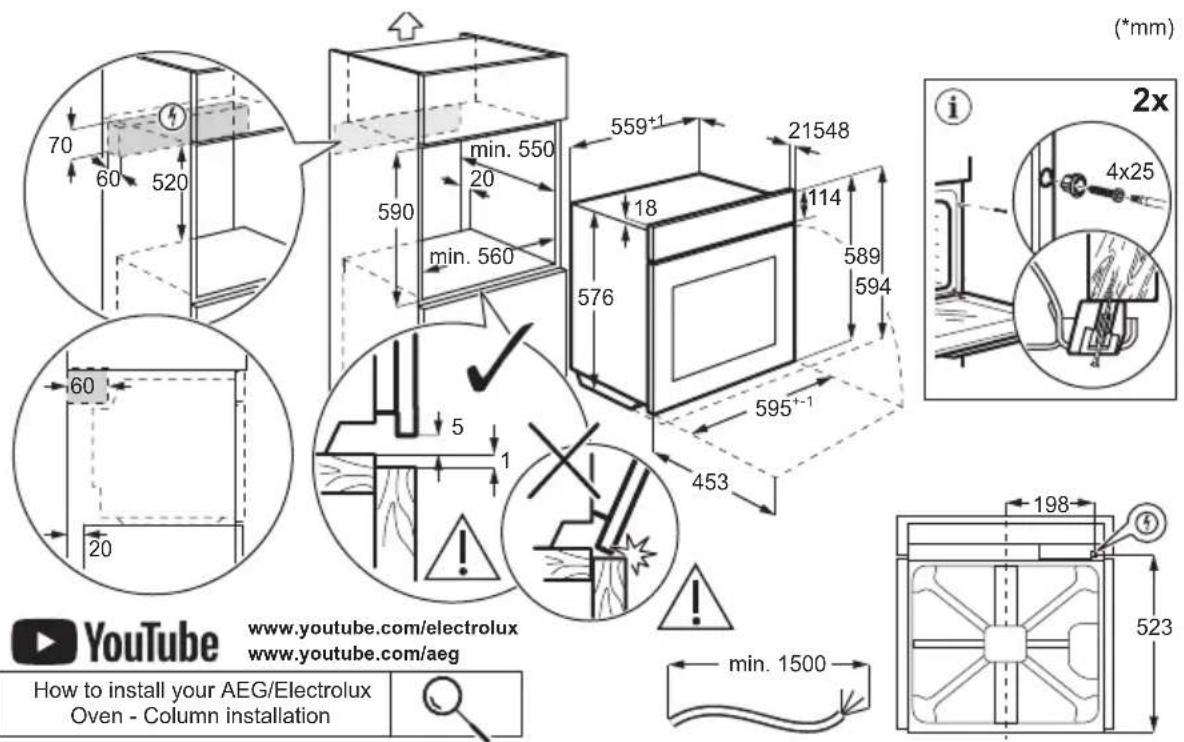 AEG TU5AB20WSK - INSTALLATION / ASENNUS / INSTALLATION / MONTAGE / UPPSETNING / INSTALACIÓN - 2