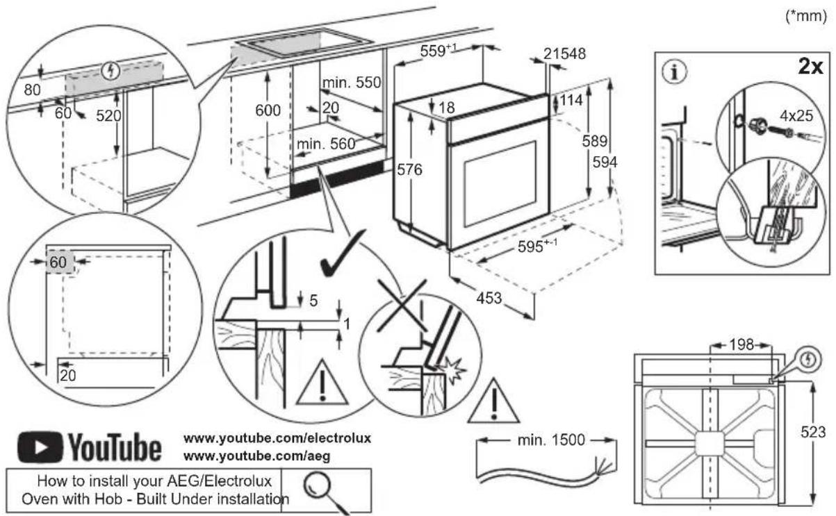 AEG TU5AB20WSK - INSTALLATION / ASENNUS / INSTALLATION / MONTAGE / UPPSETNING / INSTALACIÓN - 1
