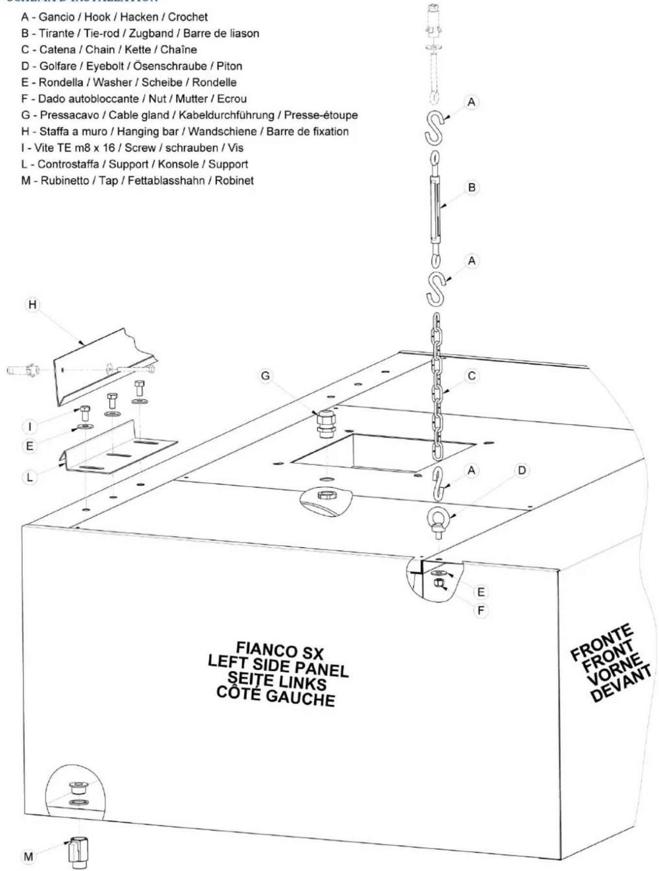 BARTSCHER 257130 - SCHEMA D'INSTALLATION - 1