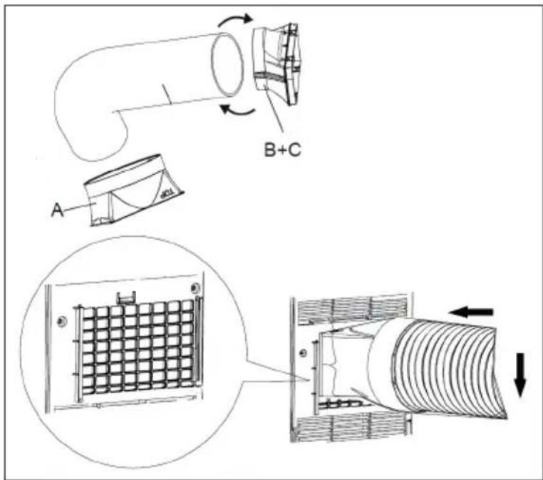 Klarstein New Breeze Eco - Installazione del tubo di scarico dell'aria - 1