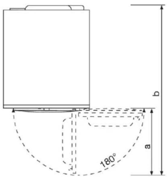 ASKO T511HRXLW - Ouverture du hublot du sèche-linge (vue de dessus) - 1