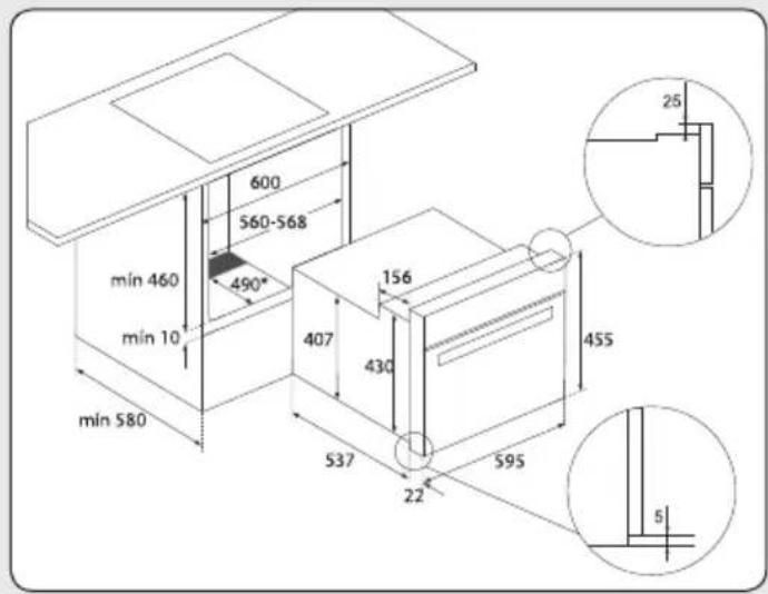 TEKA HSB 6468 - INSTALLATION DU FOUR - 7