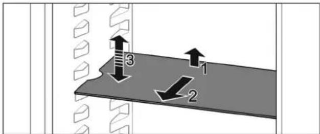 LIEBHERR Rb 1401 Pure - Déplacer/sortir les tablettes de rangement - 1