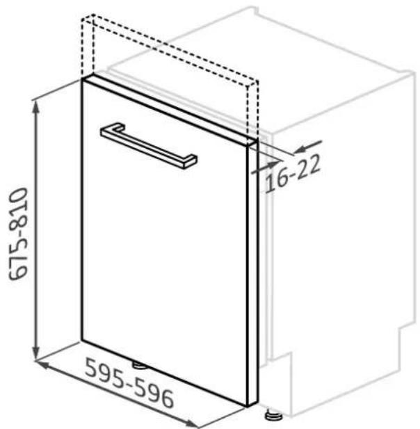 HAIER XS 6B0M4PDB-08 - Розміри посудомийної машини - 2
