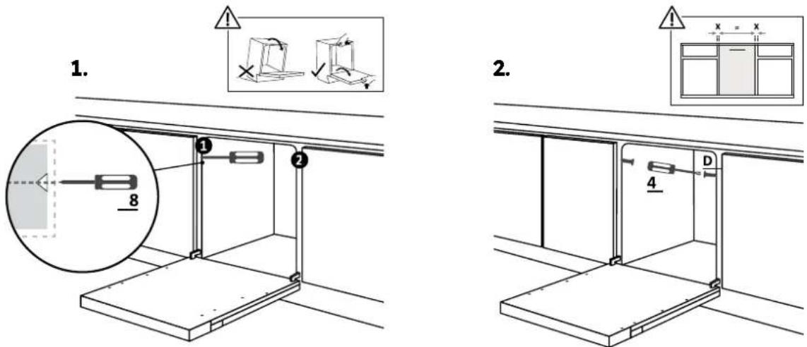 HAIER XS 6B0M4PDB-08 - Fissaggio della macchina alla cucina - 1