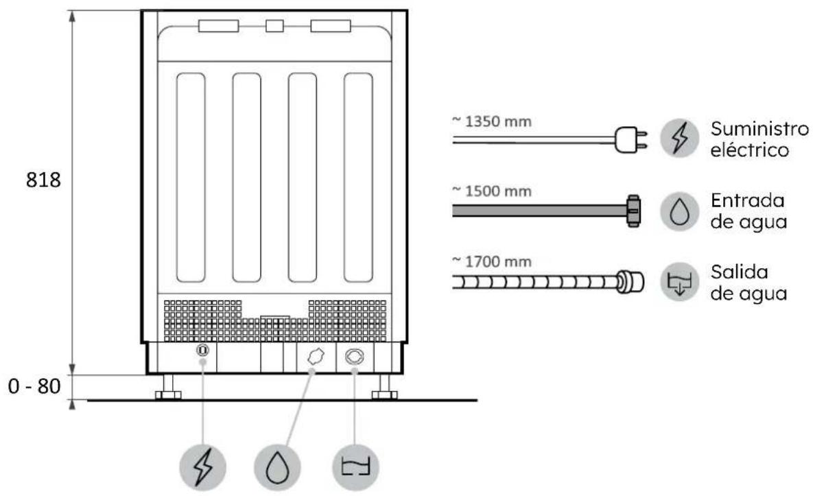 HAIER XS 6B0M4PDB-08 - Dimensiones del lavavajillas - 4