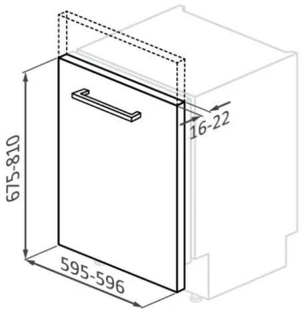 HAIER XS6B0S3SB-08 - Astianpesukoneen mitat - 2