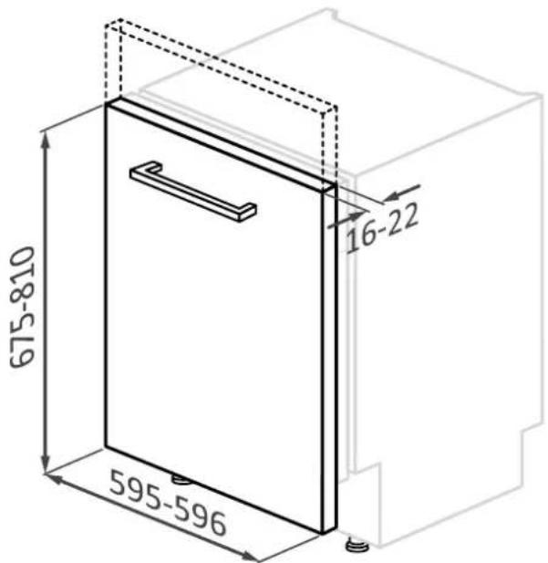 HAIER XS6B0S3SB-08 - Διαστάσεις πλυντηρίου πιάτων - 2